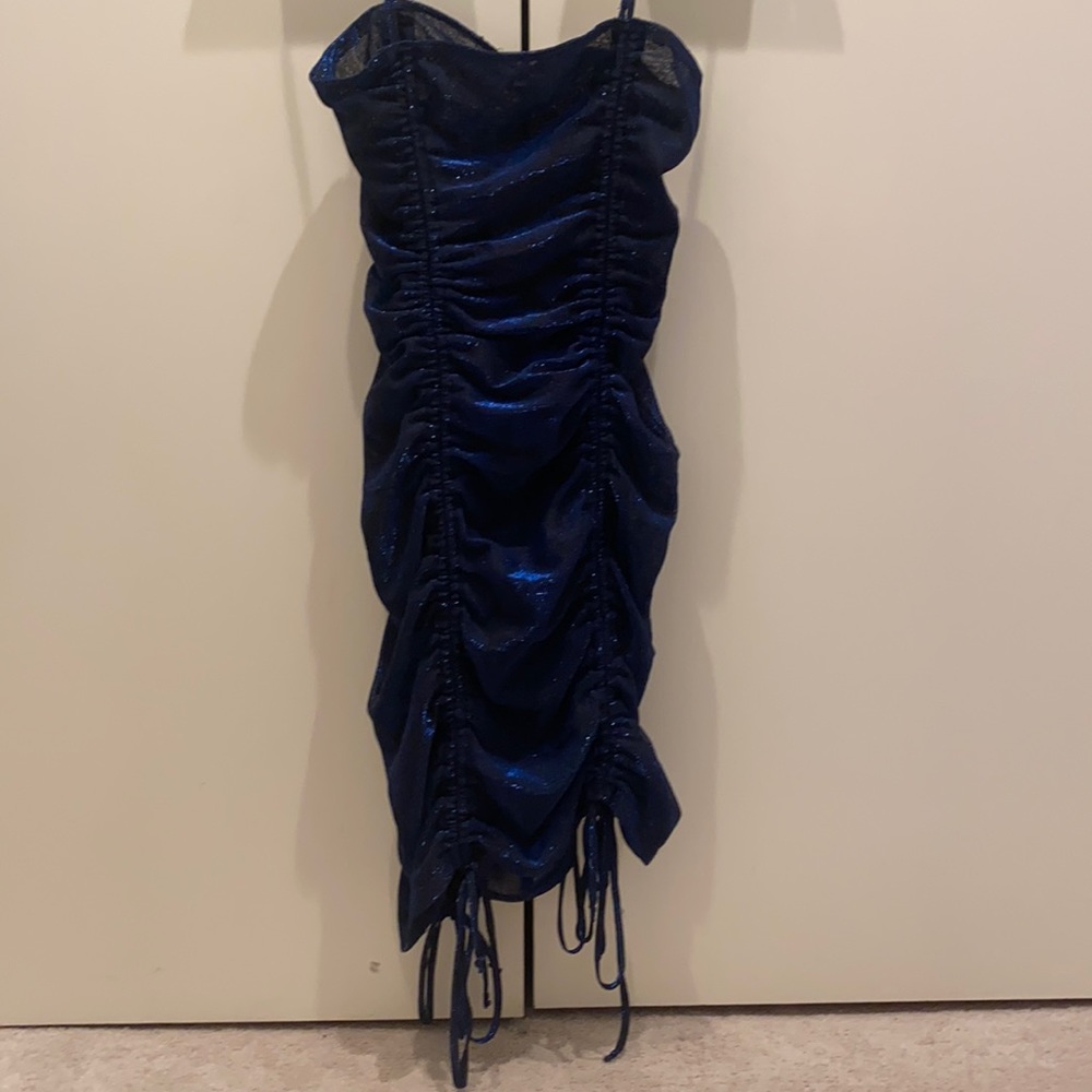 Blue short party dress